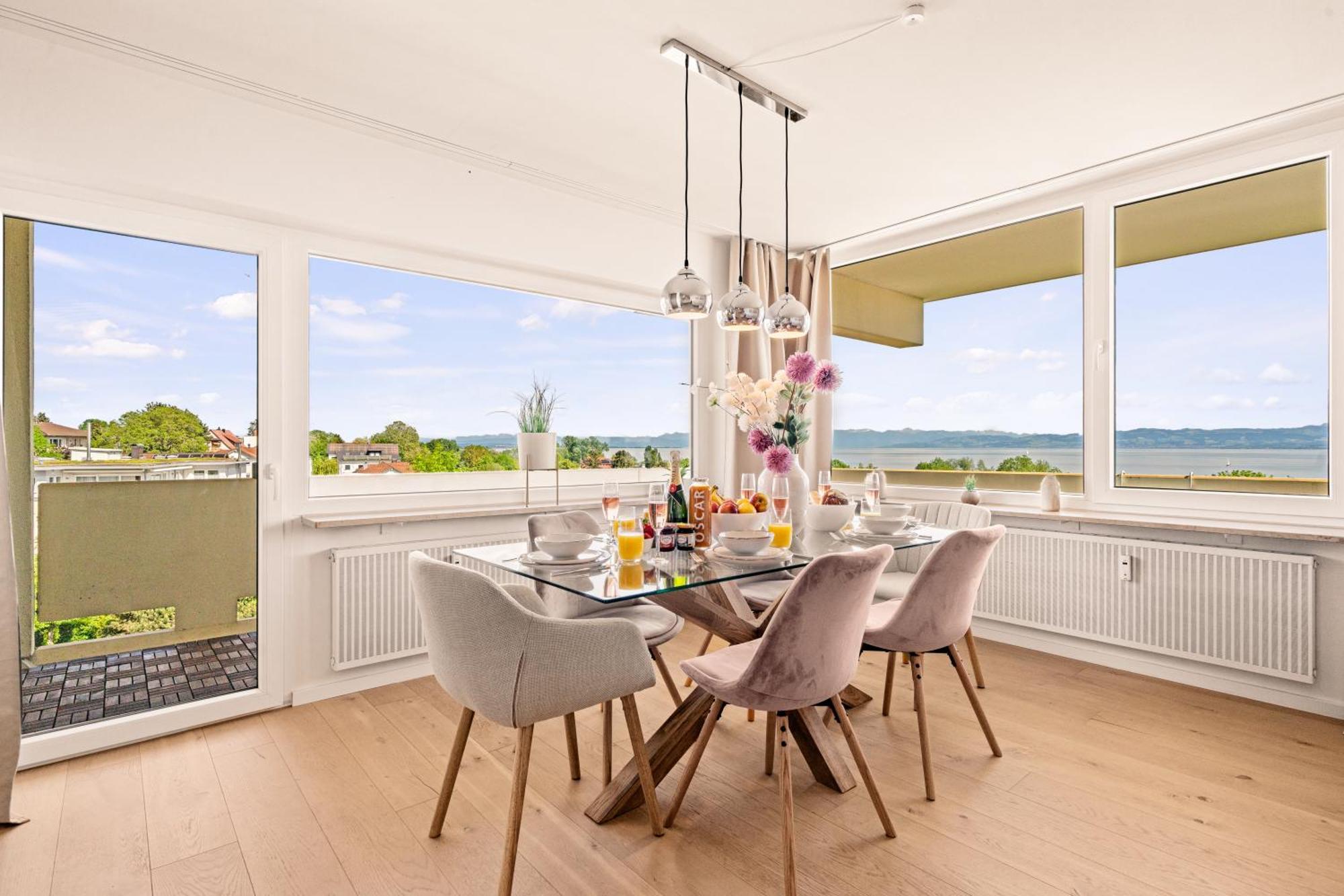 Panorama Penthouse Mit Atemberaubenden See- Und Bergblick Immenstaad am Bodensee Exteriör bild