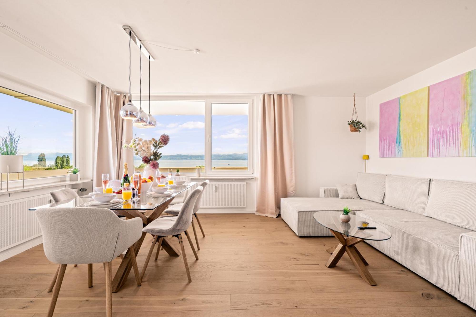 Panorama Penthouse Mit Atemberaubenden See- Und Bergblick Immenstaad am Bodensee Exteriör bild